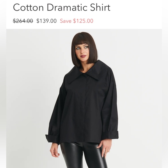 PLANET by Lauren G Tops - PLANET by Lauren G Cotton Dramatic Shirt - NWOT